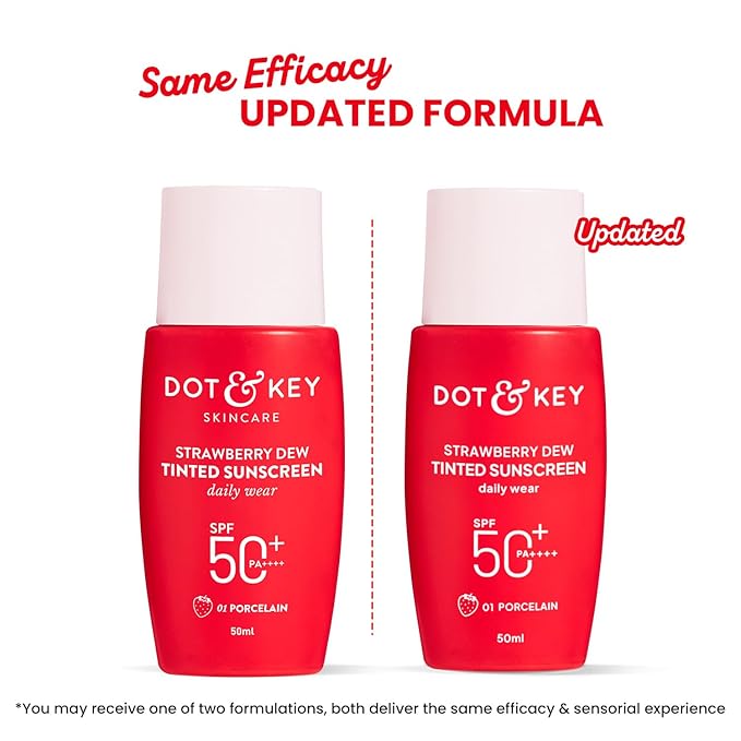 Dot & Key Strawberry Dew Tinted Sunscreen SPF 50 PA++++ | Broad Spectrum Face Sunscreen | For All Skin Types | 1.69 fl oz (50 ml)