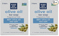 Kiss My Face Olive Oil Fragrance Free Bar Soap,Moisturizing Bar Soap,Cruelty Free Vegan-Soap,Palm Oil-Free,4 Oz -,(Pack of 6)