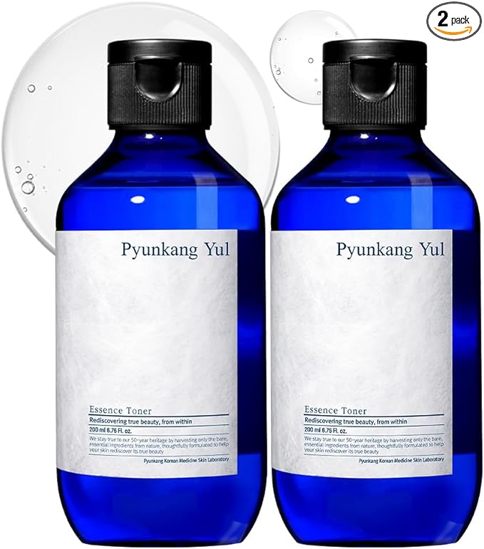 Pyunkang Yul PKY Essence Toner Bundle for Barrier Rebuilding, Highly Concentrated Essence Facial Toner, Minimal Ingredients, Zero-Irritation, Korean Skincare (6.8 Fl. Oz, 200ml, 2pcs)