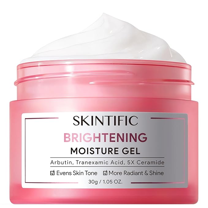SKINTIFIC Niacinamide Brightening Cream, Radiant Glow, Fade Dark Spots, Evens Skin Tone Moisturizer for Oil and Acne-prone Skin, Non-Sticky, 1fl.oz / 30g