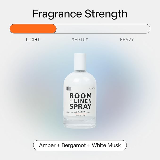 DedCool Room + Linen Spray in Xtra Milk | Natural Fabric & Linen Spray | Non-Toxic, Essential Oil Infused | Freshens Home, Bedding, Couch, Closet & Bath | 3.5 fl oz