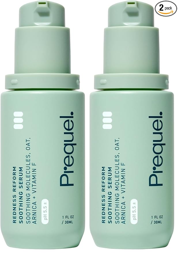 Prequel Skin Redness Reform, Calming Serum for Face. Advanced Clinical Optical Corrector for Redness and Discomfort. Soothing Face Serum with Oat Extract for Sensitive Skin. 1oz Pump (Pack of 2)