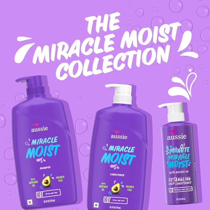 Aussie 3 Minute Miracle Moist Deep Conditioning Treatment, Travel Size 1.7 fl oz