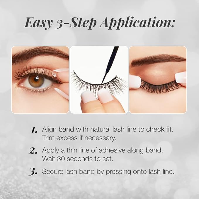 Ardell 3D Faux Mink Lashes 853 - Reusable Wispies Eyelashes with Invisiband for Seamless Volume, 4 Pairs