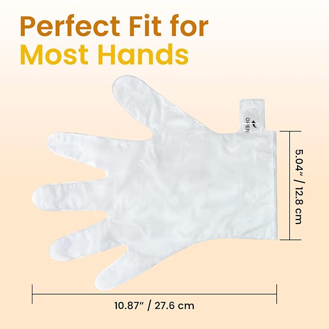 Repairing Hand Mask for Dry Cracked Hands, Hand Masks with Shea Butter, Jojoba Oil & Vitamin E, Moisturizing Gloves, Skin Care Gifts for Women & Men, Self Care Gifts for Women (6 Pairs) - PAC2