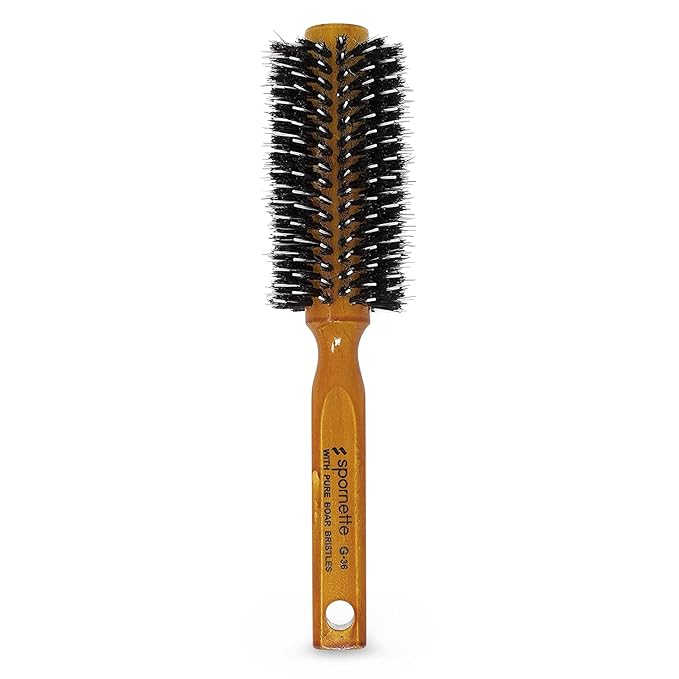 Spornette Porcupine 2.25 Inch Nylon and Boar Bristle Hair Brush for Women - Porcupine Brush with German Boar and Nylon Bristles for Detangling, Straightening & Smoothing - For All Hair Types