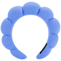 AOENJIE Spa Headbands for Washing Face or Makeup, Sponge Bubble Skincare Headbands, Puffy Terry Cloth Hairband for Women, Skin Care Makeup Headwear Hair Accessories for Girls(Dark blue)