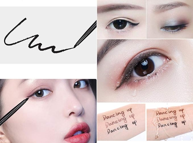 Go Ho Black,Light Brown,Dark Brown Eyeliner Pencils,6 Pack Gel Eye Liner Makeup Pencil,High Pigment Smooth Eyeliner Stick,Soft Easy to Color Eye Liner Pen