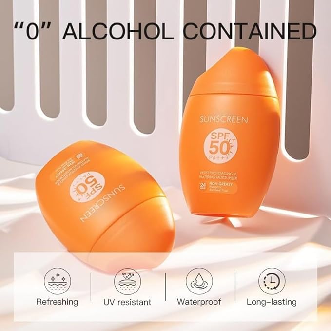 Broad Spectrum SPF 50 Sunscreen For Women, Weightless Travel Sunscreen Cream For All Skin Types, Water Resistant Sunblock, Lightweight, Oil Free - 1.76 OZ