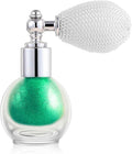 Green Glitter Spray for Face and Body, Rich Color Loose Shimmer Powder Long Lasting Sparkly Spray High Gloss Makeup for Women Rave Festival Prom Stage Wedding Party, #8