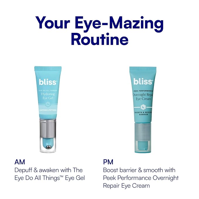 Bliss Eye Do All Things Hydrating Eye Gel Depuff & Brighten Straight-from-the-Spa Paraben Free, Cruelty Free 0.7 fl oz