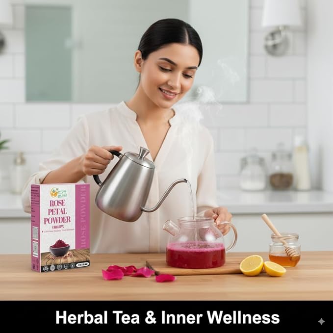 Herbs Botanica Rose Petal Powder Natural, 100% Natural for Face Mask, DIY Skin Care, Aromatherapy, No Preservatives or Colors, Chemical-Free Herbal Powder, 100 gm / 3.52 oz