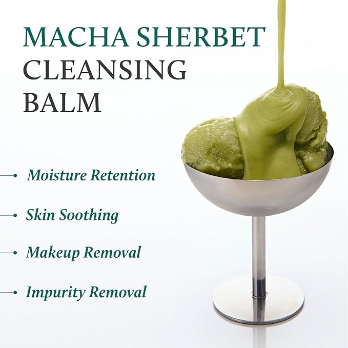 YADAH Green Tea Matcha Sorbet Cleansing Balm II (3.38 fl oz) – Makeup Remover for Sensitive Skin, Gentle Melting Balm, Hydrating, Residue-Free, Vegan