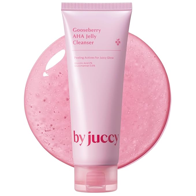 Gooseberry AHA Jelly Cleanser | Gentle & Hydrating | Low PH | Glycolic Acid, Indian Gooseberry, Sea Buckthorn | Exfoliates Dead Skin Cells | Korean Skin Care | By Juicy | 4.05 Fl.oz