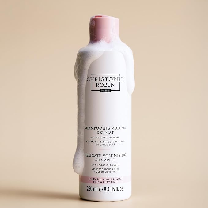 Christophe Robin Delicate Volumizing Shampoo With Rose Extracts for Thin, Fine, and Flat Hair 8.4 fl. oz (Pack of 2)