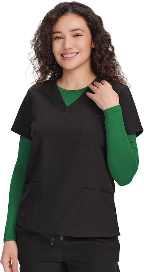 COZYFIT Scrub Undershirts Long Sleeve Women - Underscrub Comfort Tee