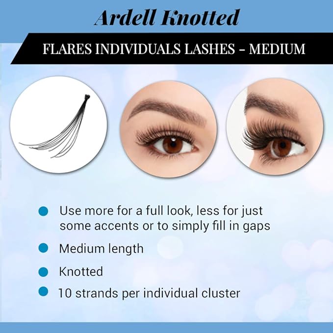 Ardell False Eyelashes Medium Black, DIY Lash Clusters, Eyelash Extension Kit, 4 Pack