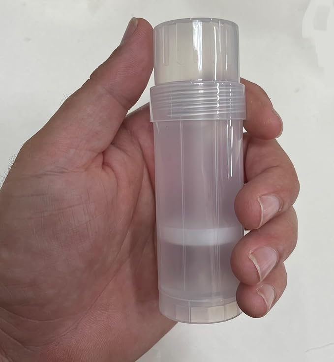 Empty Deodorant Twist-up Containers (Natural, White, Black) - for lotion bar, heel balm etc. (1 oz.) - Travel Size Empty Deodorant Tubes 30g Small Size (35, Clear)