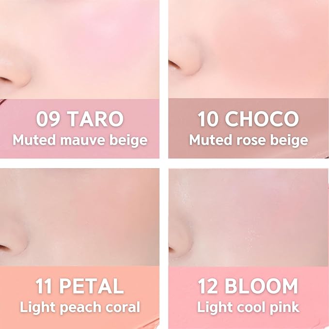 BBIA Ready To Wear Downy Cheek Cream Blush 8 Color - Creamy Blendable & Buildable Blush Dewy Texture & Matte Finish High Pigment Longlasting Lightweight Natural Face Makeup, 0.10oz (08 DOWNY ROSY)