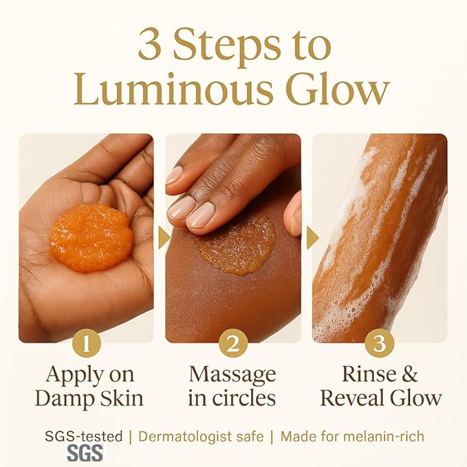 IYASA Vitamin C Sugar Scrub for Daily Exfoliation | Helps Remove Dead Surface and Supports Smoother-Feeling Skin | Refreshing Cleanse | Suitable for Melanin-Rich Skin | 17.9 oz