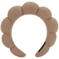 AOENJIE Spa Headbands for Washing Face or Makeup, Sponge Bubble Skincare Headbands, Puffy Terry Cloth Hairband for Women, Skin Care Makeup Headwear Hair Accessories for Girls (Dark Coffee)
