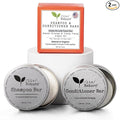 Shampoo Bar and Conditioner Set with Travel Case | Volume and Moisture for Dry Hair | Orange, Ylang Ylang, Argan Oil | Made in USA | 2-pk