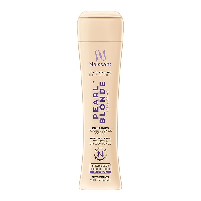 naissant Pearl Blonde Hair Purple Shampoo | Ultra High-Purity Pigments | Neutralizes Yellow & Brassy Tones | Hyaluronic Acid, Collagen & Biotin | Paraben, Ammonia & Sulfate Free | 10.1 Fl. Oz