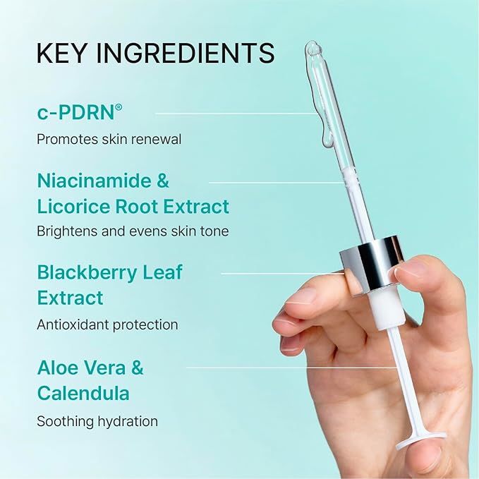 REJURAN® Turnover Ampoule, c-PDRN® [Larger Size] - Original Salmon DNA PDRN Face Serum for Rejuvenation, Firming, Hydration & Youthful Glow, Smooths Skin Texture. Korean Skincare (1.69 fl oz)