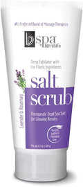 BV Spa by Bon Vital' Exfoliating Salt Scrub Glows, Lavender Rosemary Body Scrub to Repair Dry Skin, Exfoliant Made with Dead Sea Salt, Jojoba, Olive, & Safflower Oil, Anniversary Gift for Women