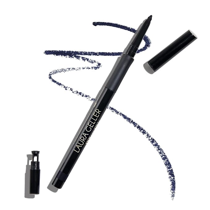 LAURA GELLER NEW YORK INKcredible Gel Eyeliner - Indigo Night - Waterproof Smudge-proof Eyeliner Pencil - Built in Sharpener