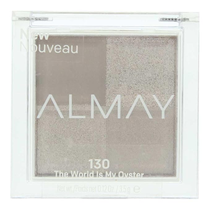 Almay Eyeshadow Palette, Longlasting Eye Makeup, Single Shade Eye Color in Matte, Metallic, Satin and Glitter Finish, Hypoallergenic, 130 The World Is My Oyster, 0.1 Oz