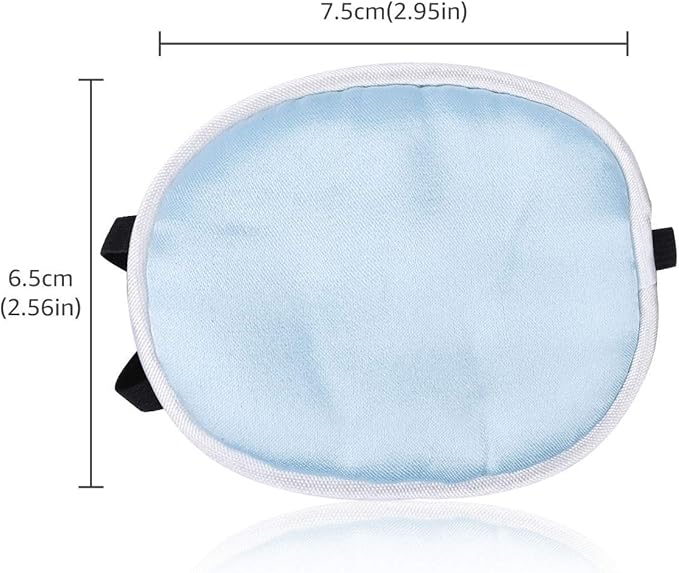 eZAKKA Eye Patches for Adults Kids, 2PCS Silk Eye Patch Medical for Left Right Eyes Lazy Eye After Surgery Amblyopia (M, Blue+Black)