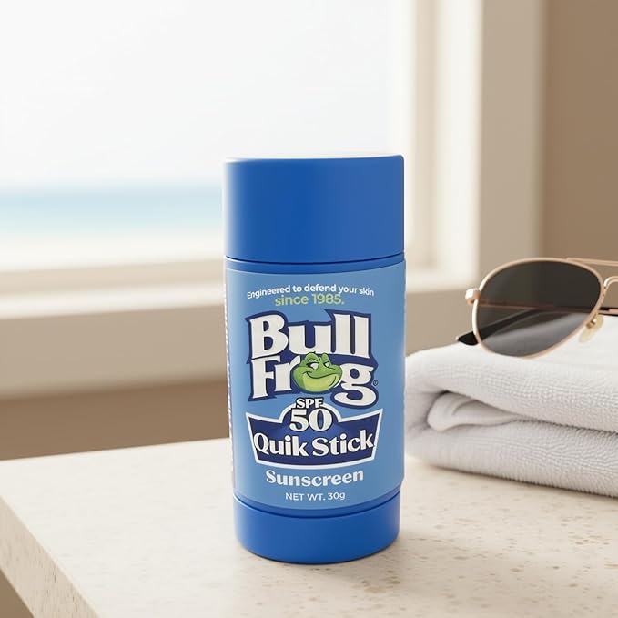 Bullfrog Quik Stick Sunscreen SPF 50 | Oxybenzone & Octinoxate Free | Broad Spectrum Moisturizing UVA/UVB, 2 pack