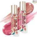 Catkin Lip Plumper Gloss, Tinted Lip Serum with Hyaluronic Acid & Jojoba Oil, Non-sticky Volumizing Hydrating Formula for a High Shine Maximum 3D Look, Plump & Soft Lips 0.12 Fl Oz 2pcs (05+07)