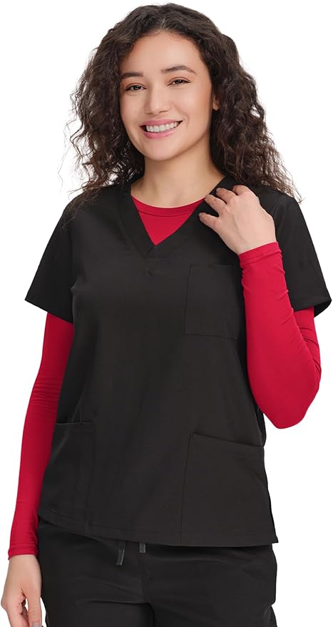 COZYFIT Scrub Undershirts Long Sleeve Women - Underscrub Comfort Tee