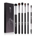 DUcare Eye Makeup Brush Set, 6 Pcs Professional Eyeshadow Blending Makeup Brushes for Concealer Eyebrows Eyeliner, Soft Hairs & Wood Handle