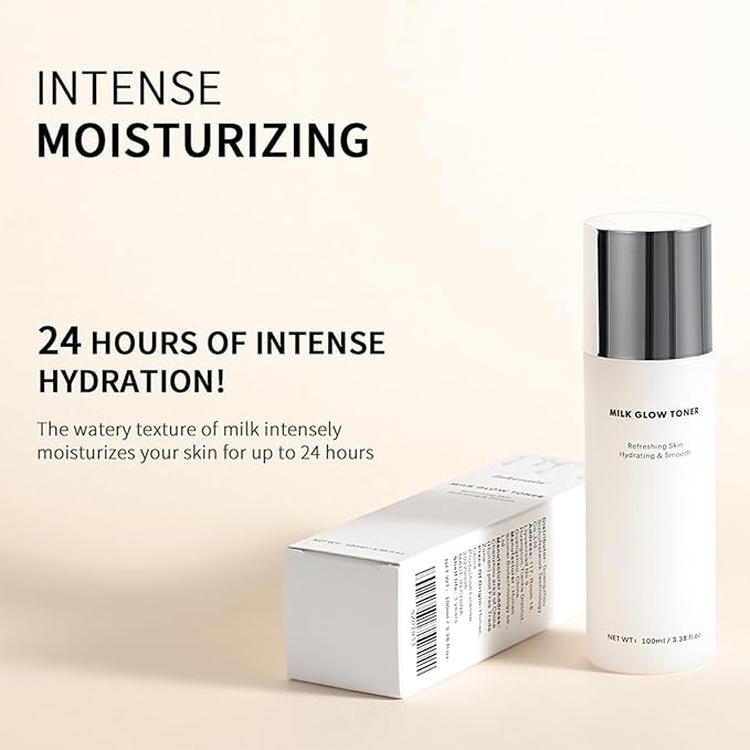 Milk Skin Toner, Deep Moisturizing Refreshing Skin Soothing Milky with Rice Bran Extract, Centella Asiatica Extract, Glow Milk Toner for Fresh, Cooling, Soothing, Makeup Prep Spray