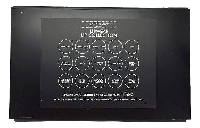 Ready To Wear LIPWEAR LIP COLLECTION Makeup Colors Compact Lip Set Natural Beauty