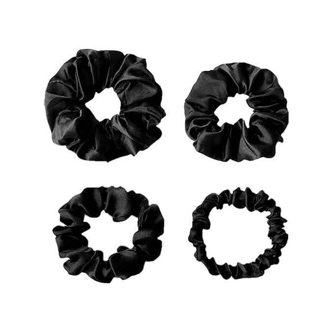 24 Pcs Hair Ties Scrunchies for Women Big Satin Scrunchie for Girls Seamless Elastic Hair Bands Soft Small Hair Tie for Thick Thin Hair Ponytail Holders Accessories