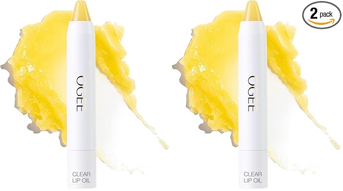 Ogee Sculpted Lip Oil - Lip Stain Made with 100% Organic Coconut Oil, Jojoba Oil, and Vitamin E - Best as Lip Balm or Overnight Lip Treatment - CLEAR (Pack of 2)