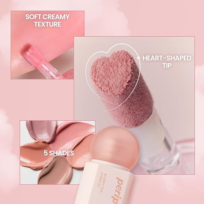 Peripera Blurry Tok Cheek Liquid Blush | Matte Blurring Finish, Lightweight & Buildable Cream Texture, Soft Cozy Shades, Long-Lasting Korean Blush (03 OAT LATTE)