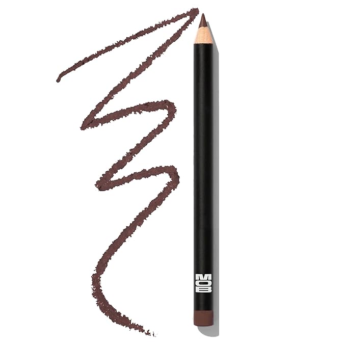 MOB Beauty Smooth Precision Waterproof Lip Liner, M147 Chocolate Port, 100% Natural Formula Long-Wearing Lip Pencil, Brown Lip Liner, Plastic-Free, Vegan, Cruelty Free