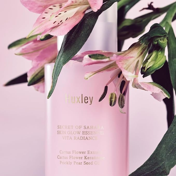 Huxley Secret of Sahara Skin Glow Essence Vita Radiance, 3% Niacinamide Face Serum, Korean Skincare Essence for Dewy Glow, Glass Skin Finish | 50ml / 1.69 fl. oz.