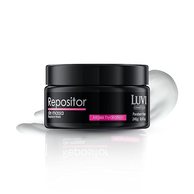 LUVI COSMETICS Hair Replace Mask Repositor Maxx Hydration (8.46 Fl oz | 240g) - Keratin Hair Treatment with Collagen and Keratin, Quick 3 Minute Hair Care for Shine and Softness