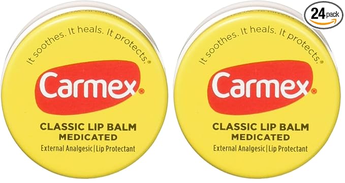 Carmex Classic Lip Balm Medicated, 0.25 Ounce (Pack of 24)
