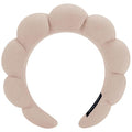 AOENJIE Spa Headbands for Washing Face or Makeup, Sponge Bubble Skincare Headbands, Puffy Terry Cloth Hairband for Women, Skin Care Makeup Headwear Hair Accessories for Girls (Coffee)