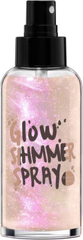 HOSAILY Body Glitter Spray - Rose Gold Body Shimmer for Face, Hair & Body, Moisturizing Luminizer Glow Illuminator, Quick-Drying Sparkling Glitter Spray Liquid Highlighter Makeup (#08)