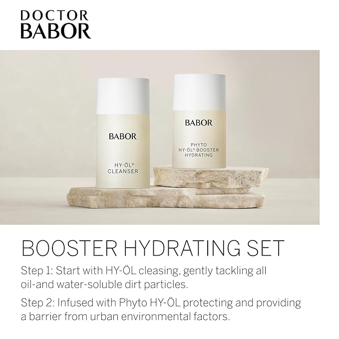 BABOR HY-OL & Phyto HY-OL Booster Hydrating Travel Size Skincare Kit, Cleansing Oil and Hydrating Cleanser, Skincare Set