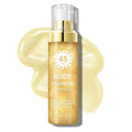 Body Glow Oil,SPF 45 Broad Spectrum,Body Shimmer Oil with Gold Mica,Glitter Sunscreen with Coconut,Lightweight Non-Sticky,Water Resistant,Glowing Results,3.72 fl oz,GOLD