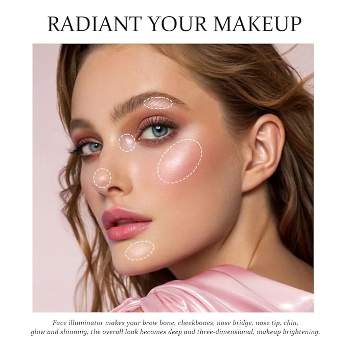 Light Pink Cream Sparkle Glitter Shimmer Eyeshadow Palette Makeup for Women, Pink Buttery Cream Powder Highlighter Vegan, de sombras de ojos, Built-in Mirror & Brush 05